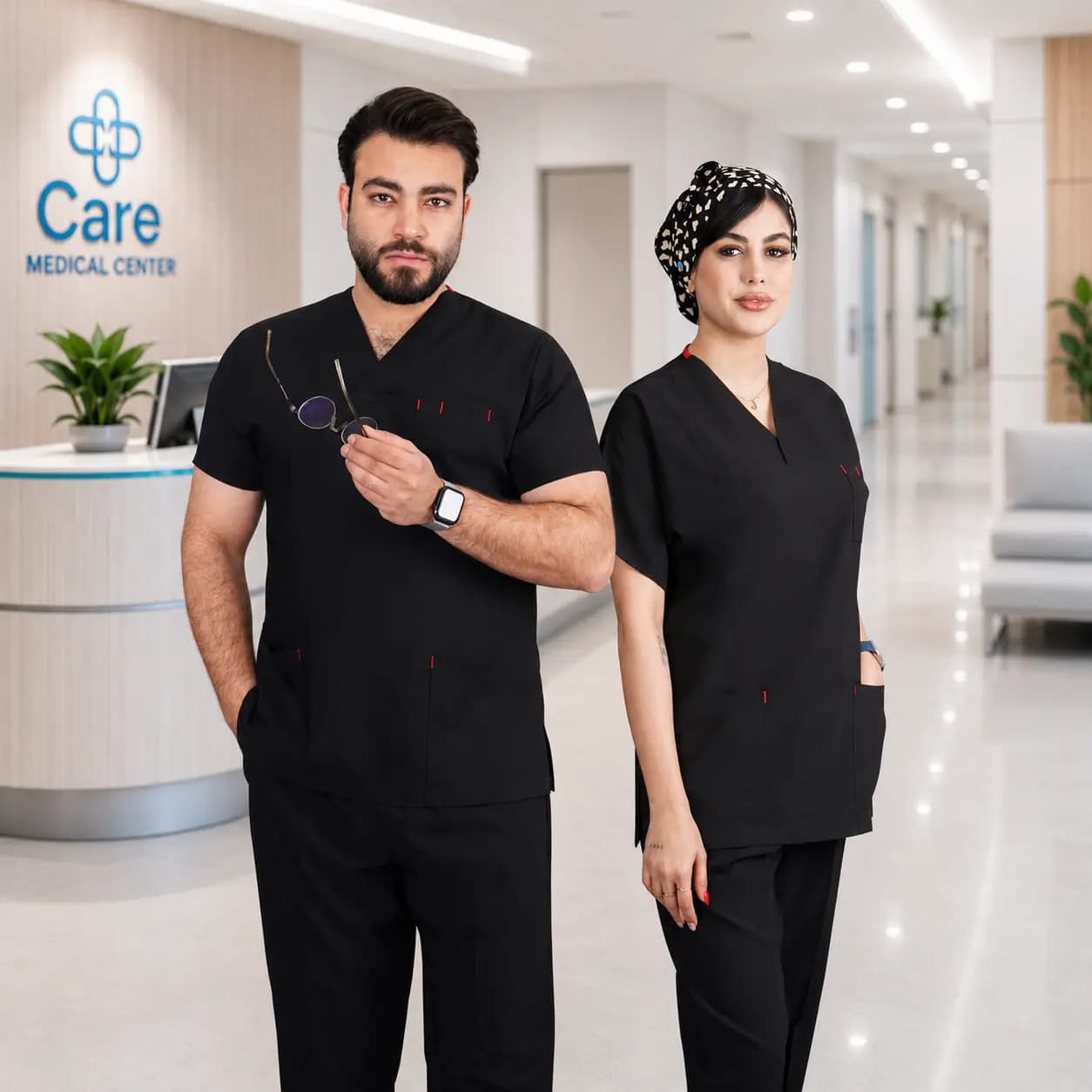 اسکراب شلوار برند سینوهه مدل (U-flex) مشکی