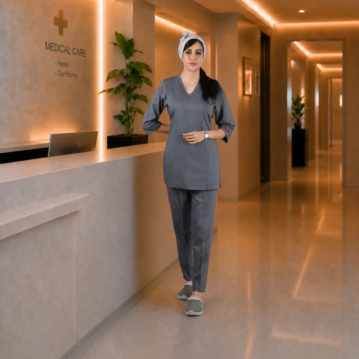 تونیک شلوار برند سینوهه مدل (U-flex) طوسی جین