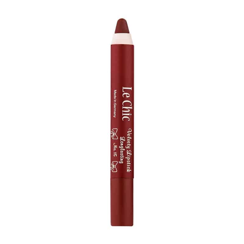 رژلب مدادی لچیک LeChic مدل Velvety Lipstick کد 15