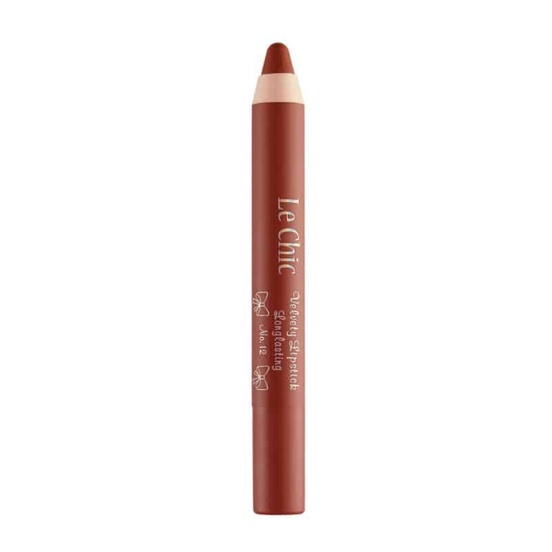 رژلب مدادی لچیک LeChic مدل Velvety Lipstick کد 12