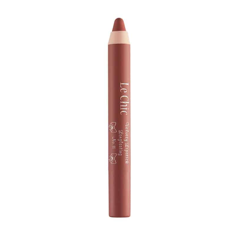 رژلب مدادی لچیک LeChic مدل Velvety Lipstick کد 11 — تصویر ۲