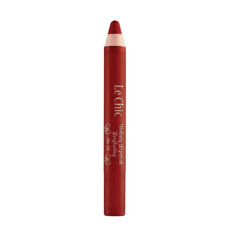 رژلب مدادی لچیک LeChic مدل Velvety Lipstick کد 02