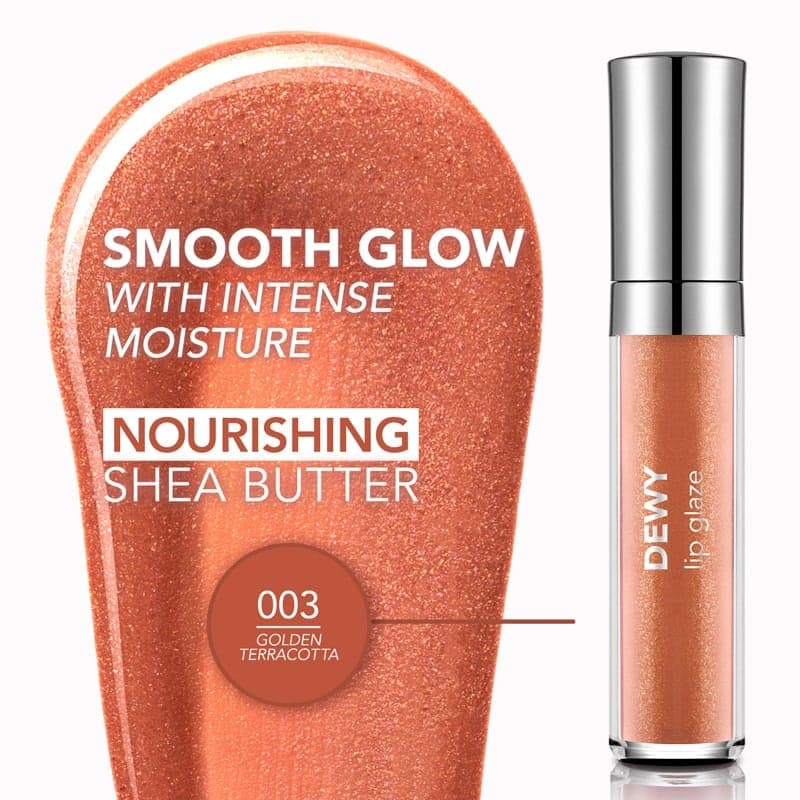 لیپ گلاس براق فلورمار flormar مدل Dewy Lip Glaze کد 003(رنگ Golden Terracotta) — تصویر ۲