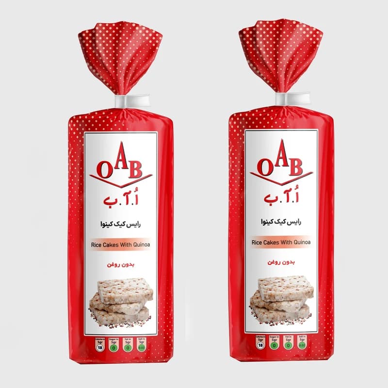 رایس کیک کینوا بدون روغن اُ آ ب – 100 گرم