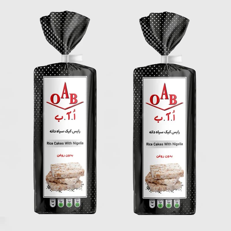 رایس کیک سیاه دانه اُ.آ.ب – 100 گرم
