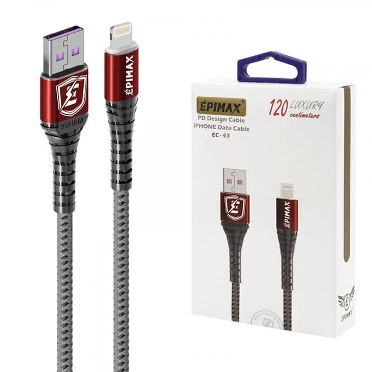 کابل شارژ آیفون EPIMAX EC-43 PD DESIGN — تصویر ۳