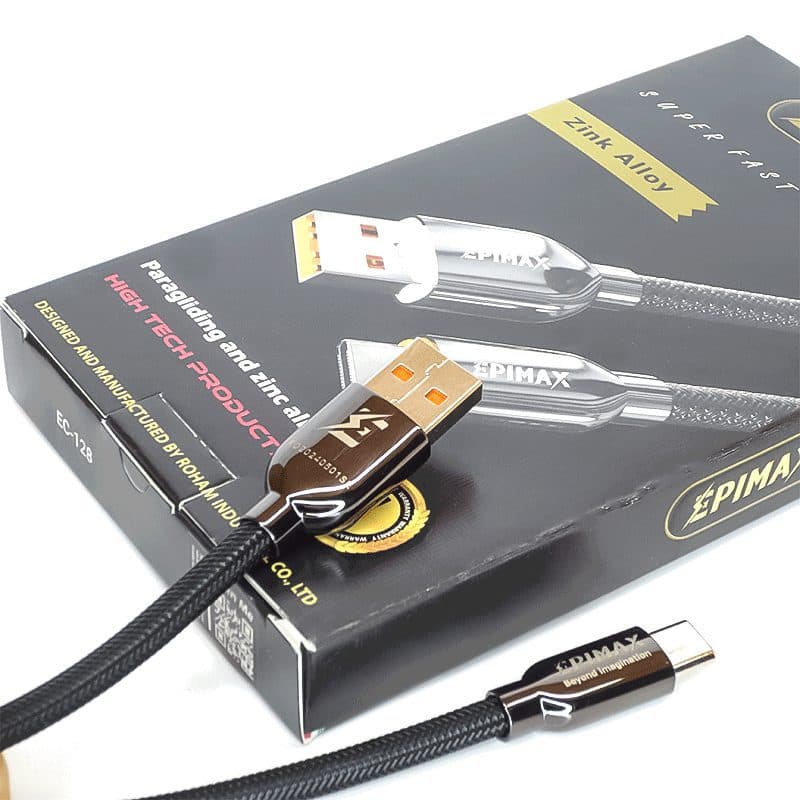 کابل شارژ سوپر فست تایپ سی EPIMAX EC-128 اپی مکس — تصویر ۲