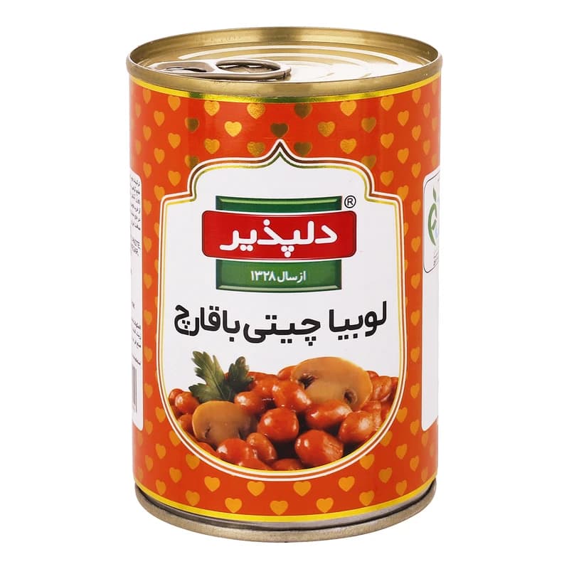 کنسرو لوبیا با قارچ دلپذیر – 420 گرم