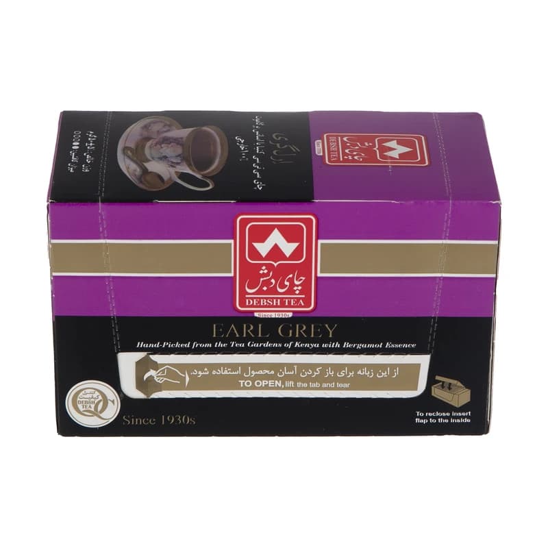 چای سیاه کیسه ای ارل گری دبش – 50 گرم بسته 25 عددی