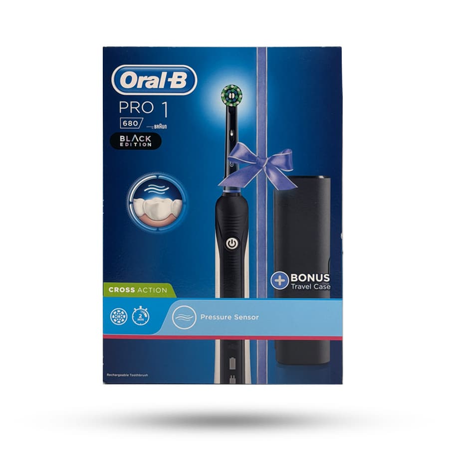 مسواک برقی اورال بی مدل PRO1 680 BLACK EDITION + کیف مسافرتی