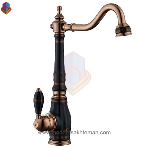 شیر سینک کلاسیک موست مدل ریالتو رزگلد مشکی