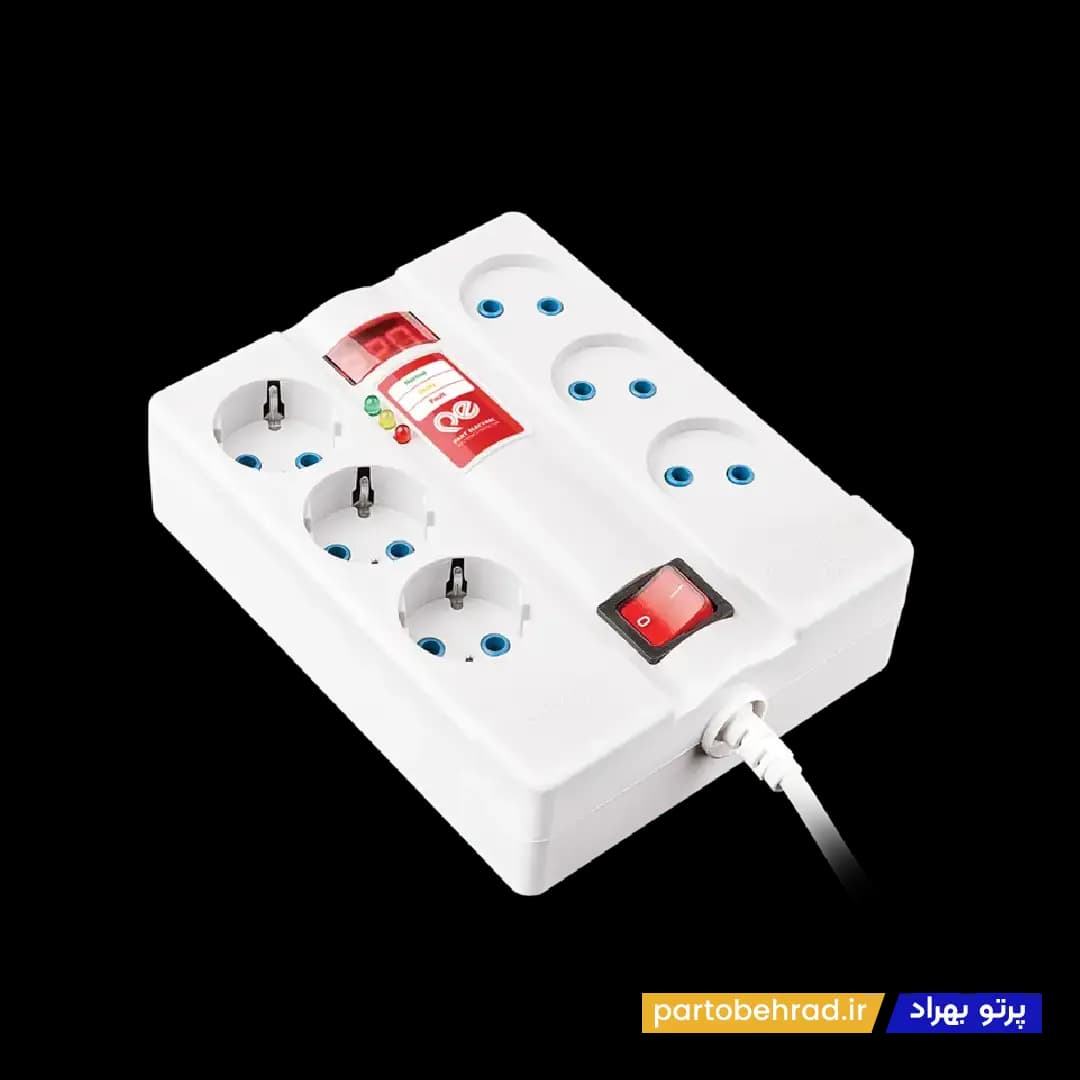 محافظ 6 خانه دیجیتالی با کابل 5 متری پارت الکتریک — تصویر ۲
