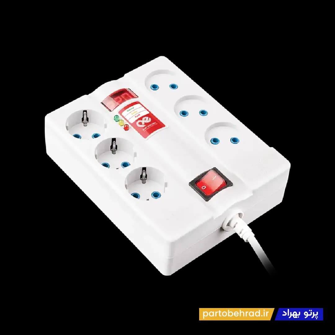 محافظ 6 خانه دیجیتالی با کابل 3 متری پارت الکتریک — تصویر ۲