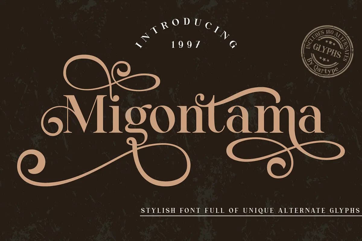 فونت شیک وینتیج Migontama — تصویر ۲