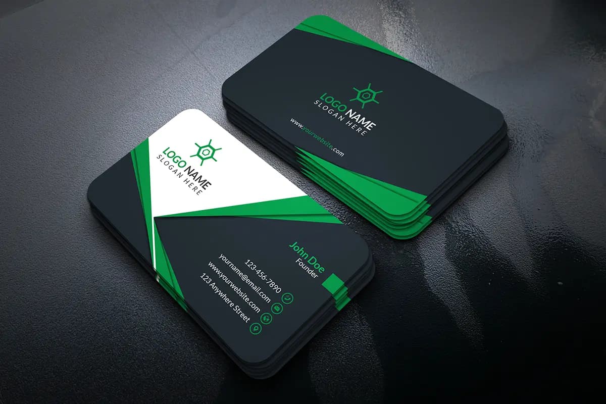 طرح بیزینس کارت شرکتی لایه باز — تصویر ۴