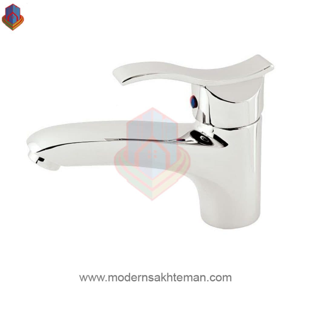 شیر روشویی کرومات مدل موج