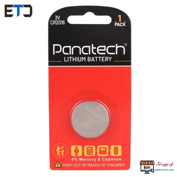 باتری سکه ای Panatech پاناتک مدل CR2016 — تصویر ۴