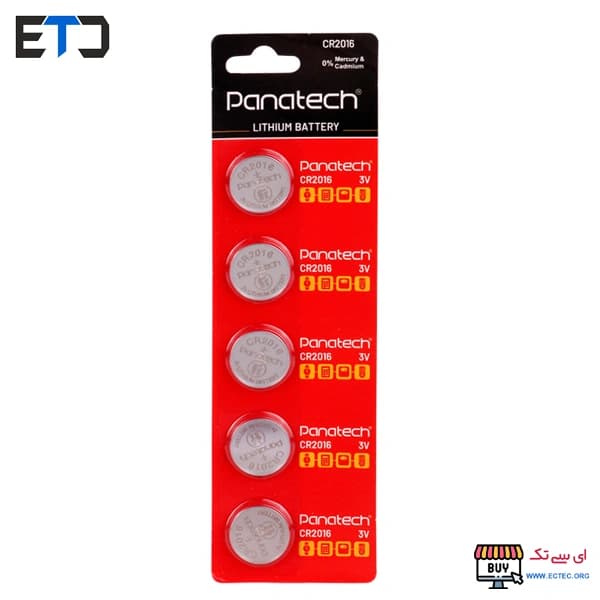 باتری سکه ای Panatech پاناتک مدل CR2016 — تصویر ۲