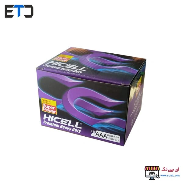باتری نیم قلمی کارتی هایسل HICELL مدل SUPER POWER — تصویر ۳