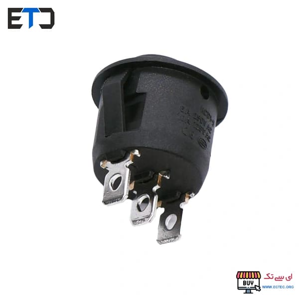 کلید راکر سه حالته گرد 3 پایه متوسط KCD1-105 — تصویر ۳