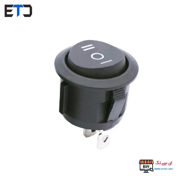 کلید راکر سه حالته گرد 3 پایه متوسط KCD1-105