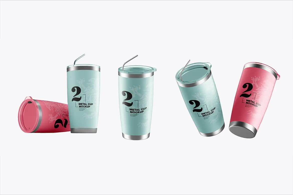 موکاپ لیوان استیل ضد زنگ