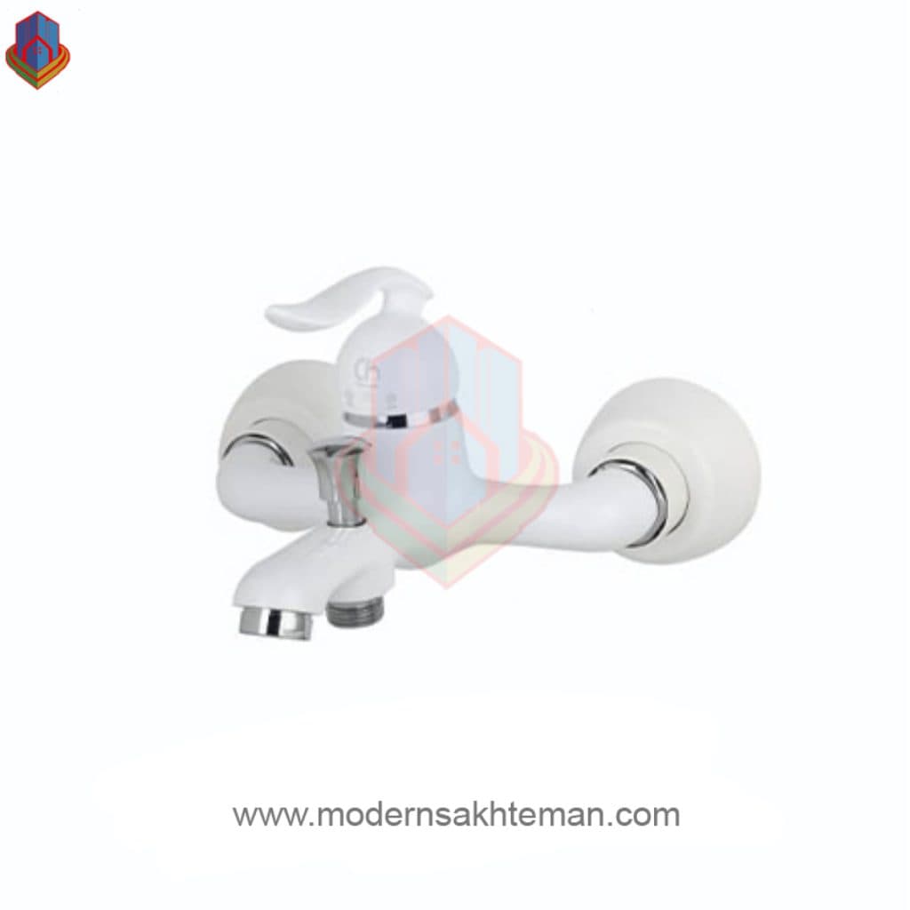 شیر حمام کرومات مدل لایت سفید