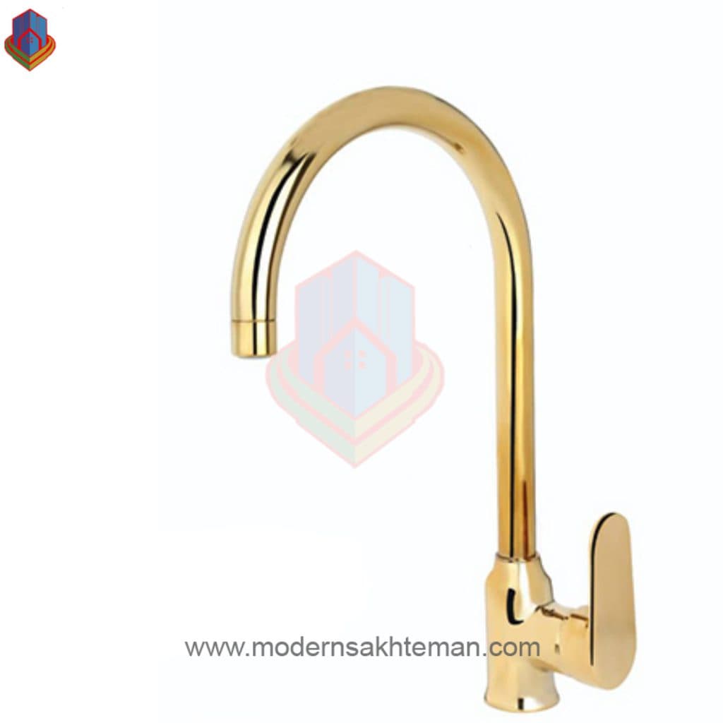 شیر ظرفشویی کرومات مدل روکا طلایی