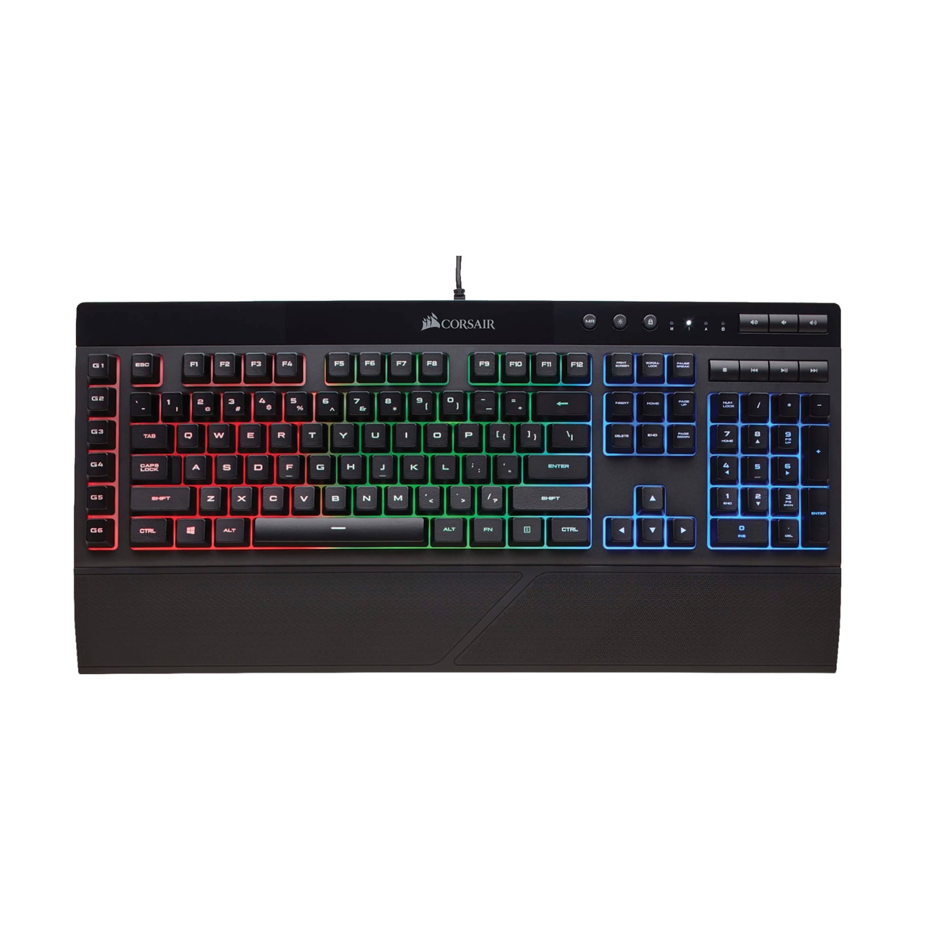 کیبورد گیمینگ ممبرین کورسیر مدل K55 RGB Pro