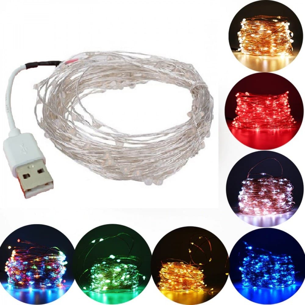 ریسه ال ای دی 10 متری مفتولی USB (میکرو)
