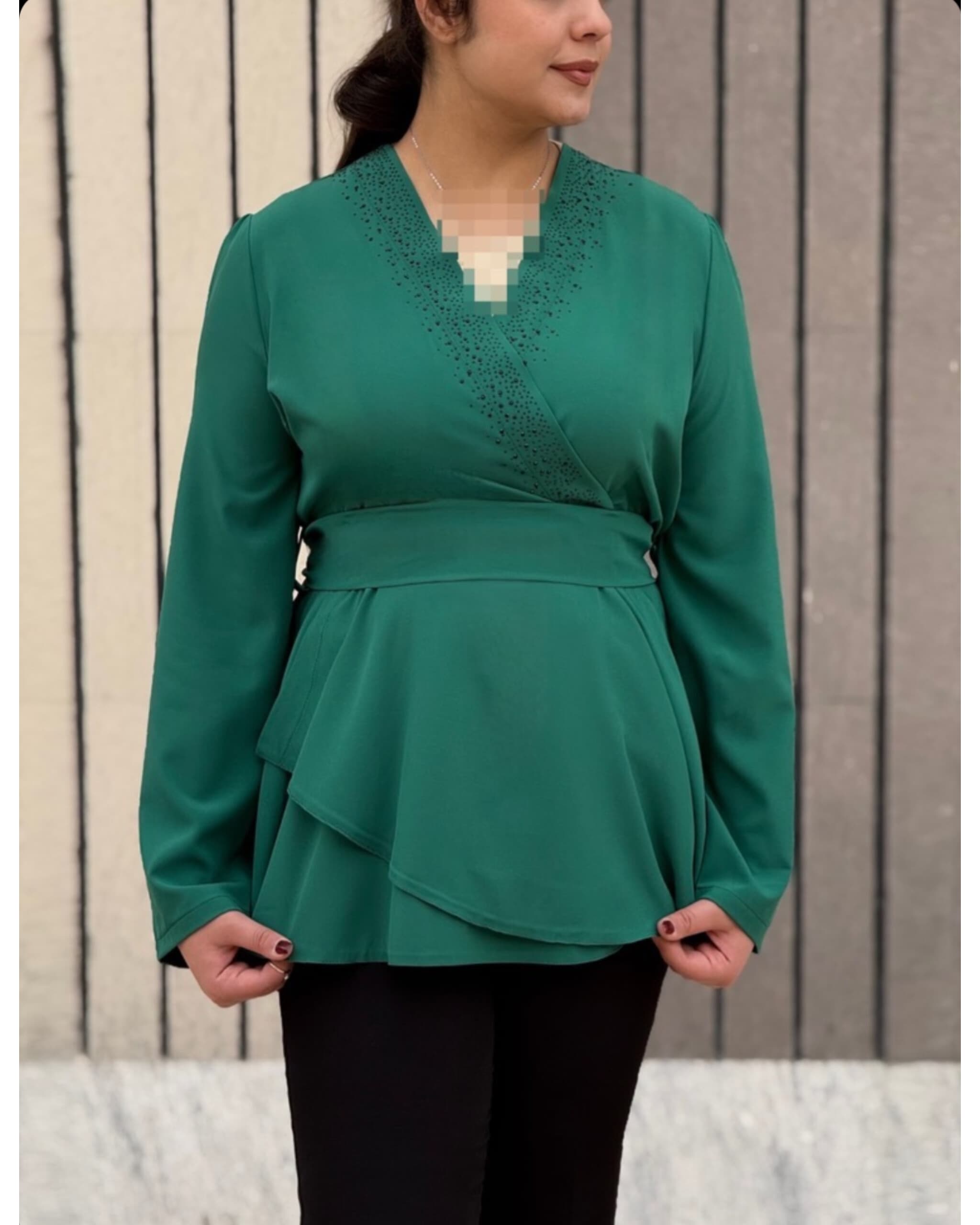 شومیز زنانه مدل یک طرفه انار