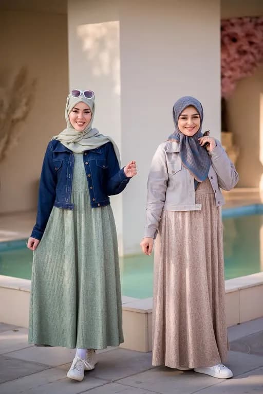 کت جین و سارافون بافت