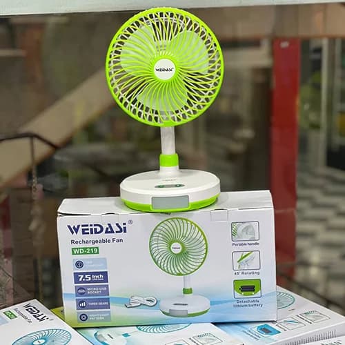 پنکه شارژی رومیزی ویداسی مدل WD-219 — تصویر ۲
