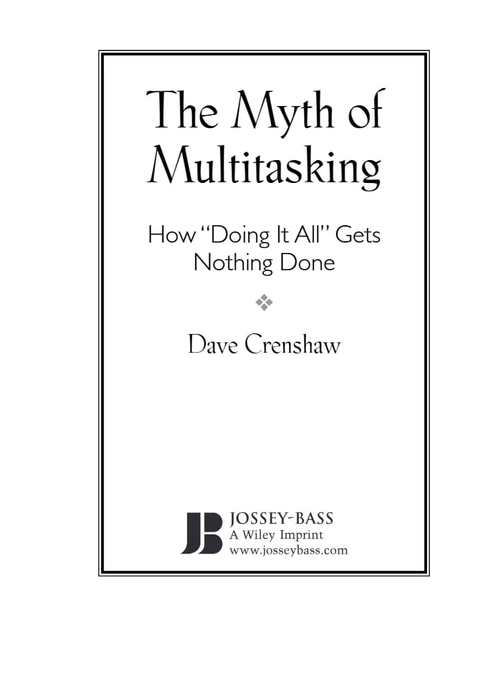 کتاب The Myth of Multitasking (اسطوره چندوظیفه گی) نسخه انگلیسی PDF | دیو کرشنر