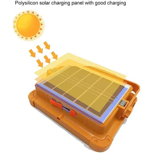 پروژکتور شارژی خورشیدی 100 وات کیانگ مدل KY-100W — تصویر ۵