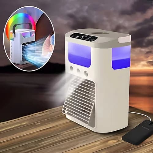 پنکه رومیزی شارژی مه پاش Air Cooler Fan مدل K918 — تصویر ۹
