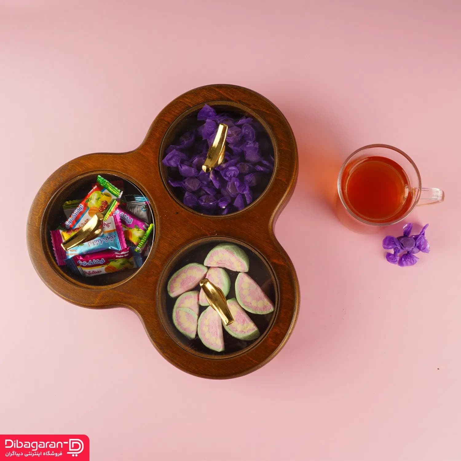 اردو خوری چوبی ایندو وود مدل سه خانه کد 9920/33 — تصویر ۵