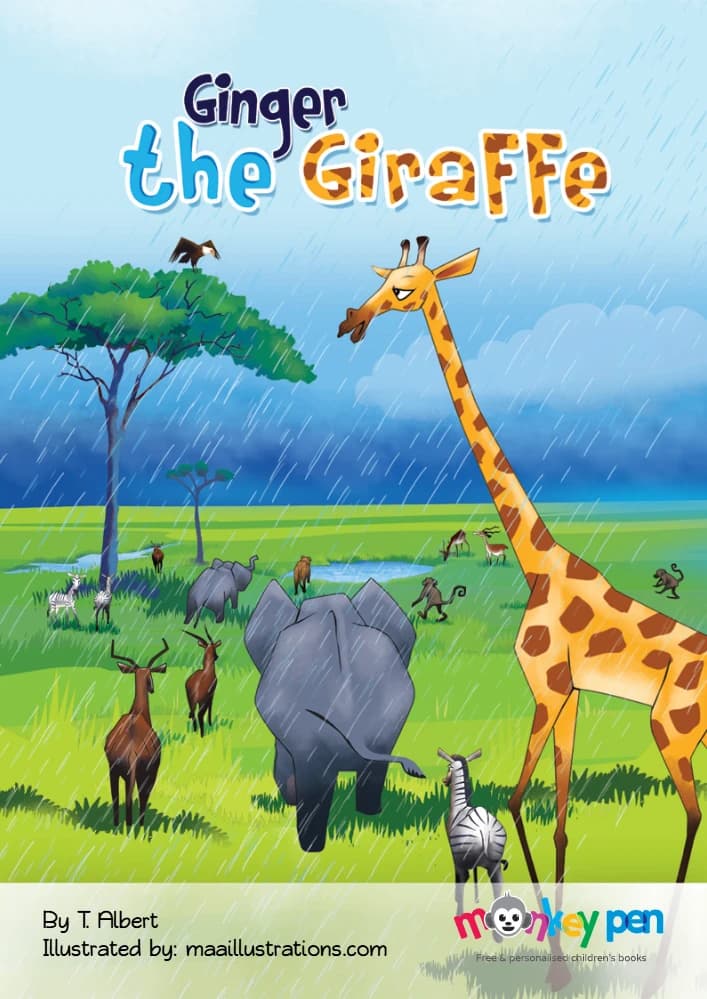 کتاب Ginger the Giraffe (زرافه‌ای به نام جینجر) نسخه انگلیسی PDF | مانکی پن