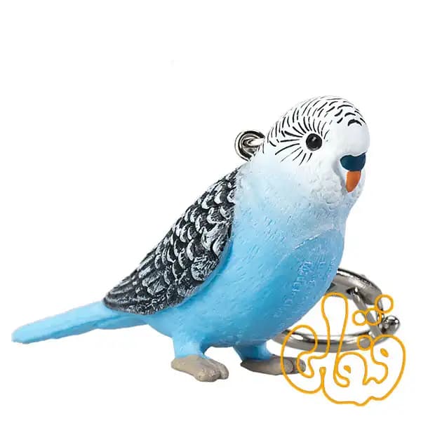 آویز کلید مرغ عشق آبی موجو Budgerigar (Blue) Keychain 387459 — تصویر ۲