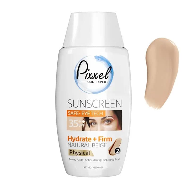 کرم ضد آفتاب دور چشم رنگی بژ طبیعی فیزیکال SPF35 پیکسل 50 میل