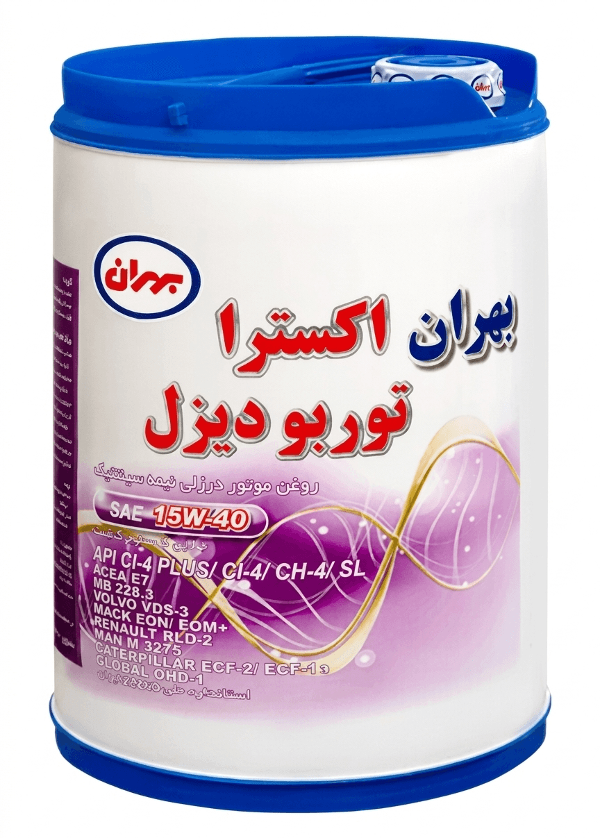 روغن موتور بهران مدل اکسترا توربو دیزل CH4-CI4 حجم 20 لیتر (15W-40) — تصویر ۲