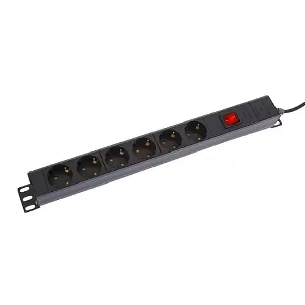 پاور ماژول شش خانه رک مونت کلید دار پارت الکتریک مدل Azin 2253 ارت دار کابل 1.8 متر — تصویر ۶