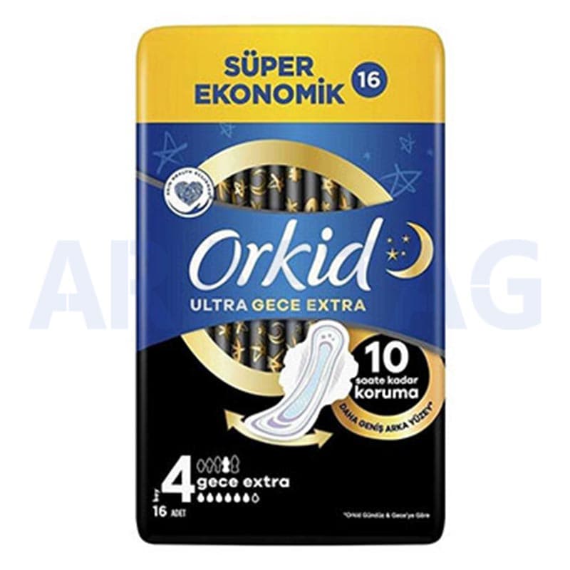 نوار بهداشتی ارکید شب مدل Ultra Ekstra سایز 4 بسته 16 عددی