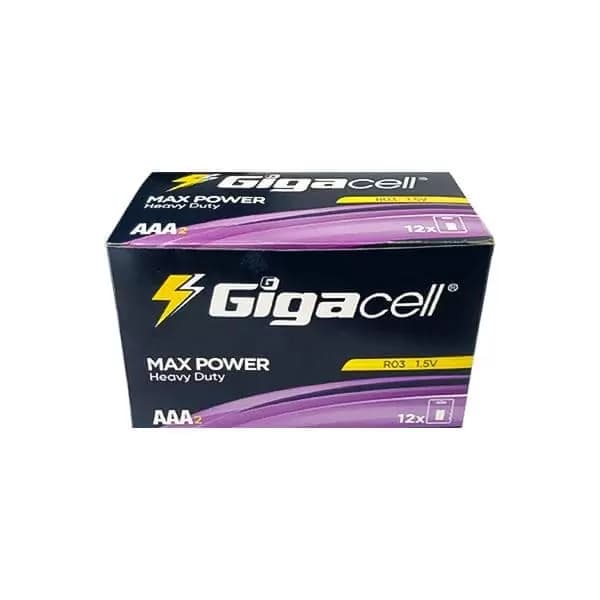 باتری دوتایی نیم قلمی گیگاسل مدل Max Power Heavy Duty R03 1.5V AA — تصویر ۴