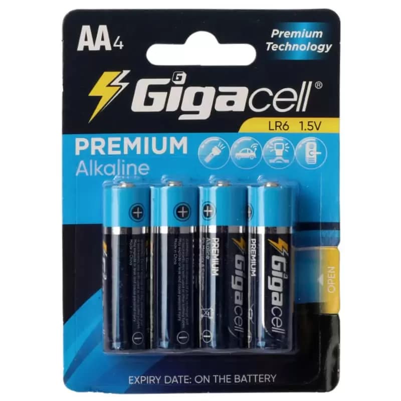 باتری چهارتایی قلمی گیگاسل مدل Premium Alkaline LR03 1.5V AA — تصویر ۲