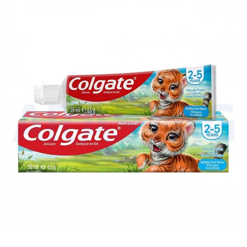 خمیر دندان کودک کلگیت مدل Tiger Bubble حجم 50 میلی