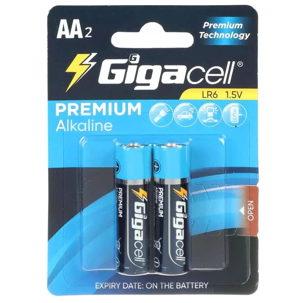 باتری دوتایی قلمی گیگاسل مدل Premium Alkaline LR03 1.5V AA — تصویر ۳