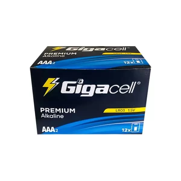 باتری دوتایی نیم قلمی گیگاسل مدل Premium Alkaline LR03 1.5V AAA — تصویر ۵
