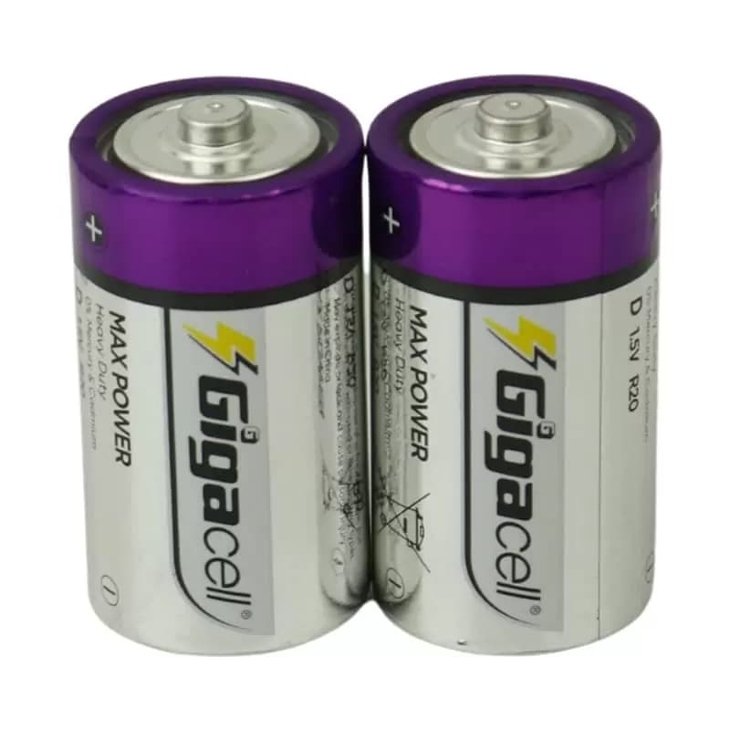 باتری دوتایی گیگاسل بزرگ سایز D مدل Max Power R20 1.5V — تصویر ۳
