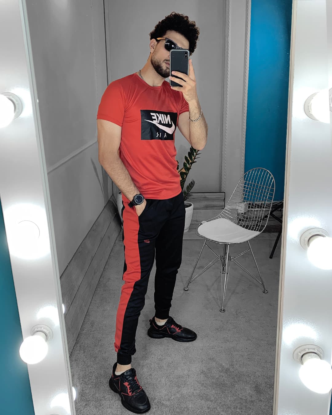 ست تیشرت شلوار Nike Air قرمز مردانه مدلRana — تصویر ۳